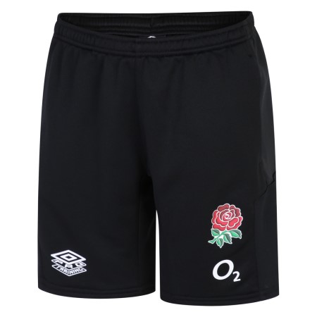 Bermudas Umbro England Rugby 22/23 Long Knit Corta Junior Negros | MX-17501