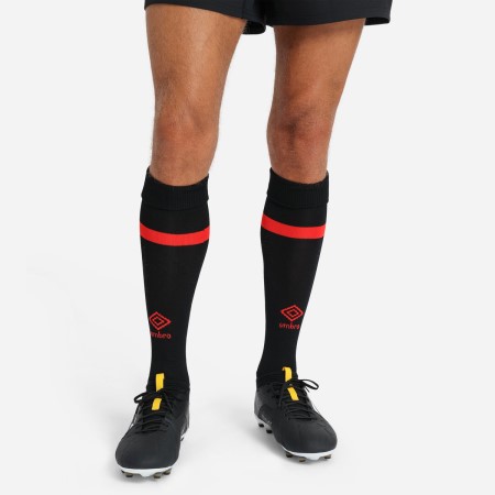 Calcetines Umbro England Rugby 22/23 Alternate Sock Negros Rojos | MX-03136