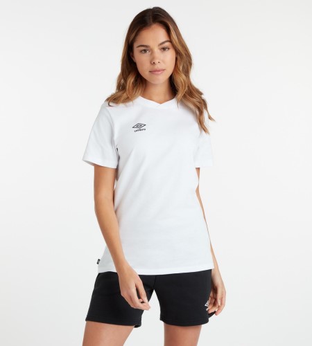 Camiseta Umbro Club Leisure Crew Tee Mujer Blancos Negros | MX-74671