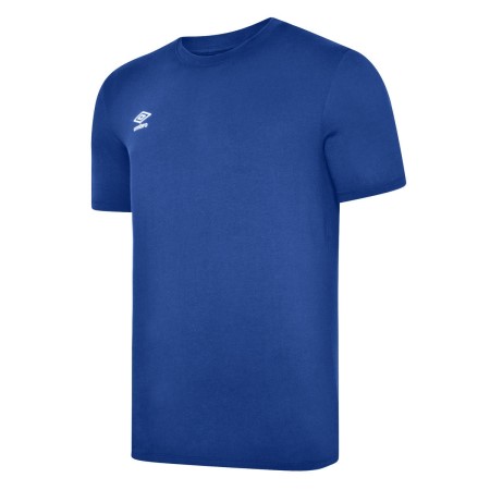 Camiseta Umbro Club Leisure Crew Tee Niños Azul Rey Blancos | MX-28007
