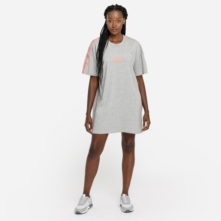 Camiseta Umbro Diamond Taped Oversized Tee Vestido Mujer Grises Rosas | MX-14885