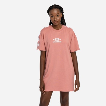 Camiseta Umbro Diamond Taped Oversized Tee Vestido Mujer Rosas Blancos | MX-21193