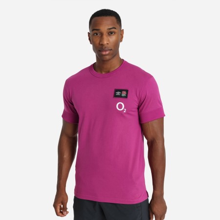 Camiseta Umbro England Rugby 22/23 CVC Tee Vino | MX-11548