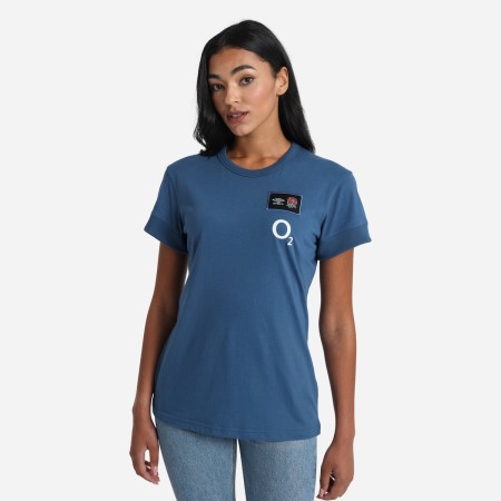 Camiseta Umbro England Rugby 22/23 CVC Tee Azules | MX-28678