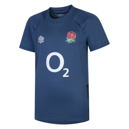 Camiseta Umbro England Rugby 22/23 Gym Tee Junior Azules Negros | MX-01037