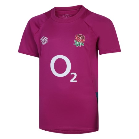 Camiseta Umbro England Rugby 22/23 Gym Tee Junior Vino Azules Negros | MX-04956