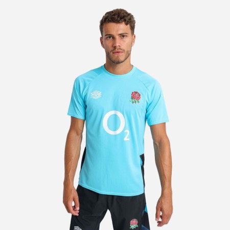 Camiseta Umbro England Rugby 22/23 Gym Tee Azules Negros | MX-13733