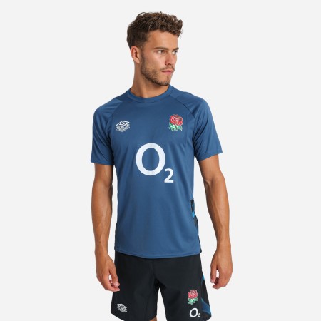 Camiseta Umbro England Rugby 22/23 Gym Tee Azules Negros | MX-98060