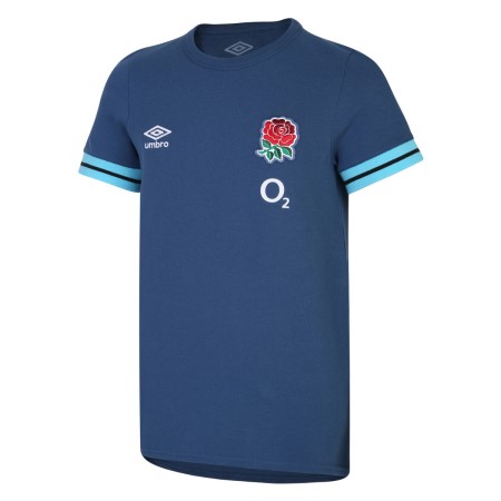 Camiseta Umbro England Rugby 22/23 Presentation Tee Junior Azules Negros | MX-05278