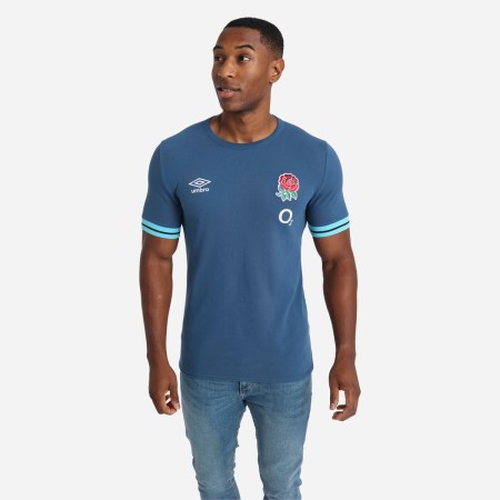 Camiseta Umbro England Rugby 22/23 Presentation Tee Azules Negros | MX-85931