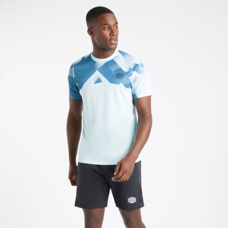Camiseta Umbro Pro Entrenamiento Gym Tee Hombre Azules Blancos | MX-04315