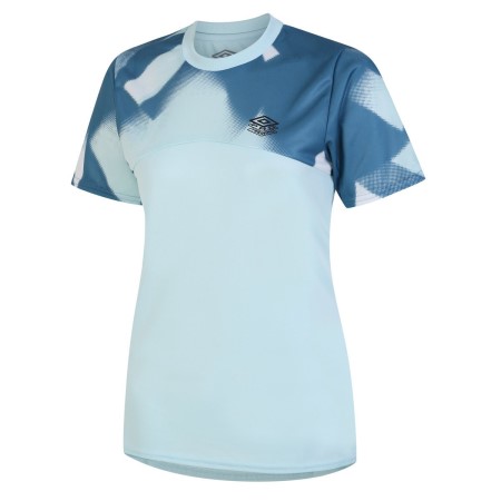 Camiseta Umbro Pro Entrenamiento Gym Tee Mujer Azules Blancos | MX-25121