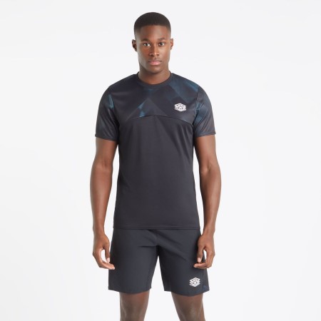 Camiseta Umbro Pro Entrenamiento Gym Tee Hombre Negros | MX-65540