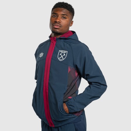 Chaquetas Umbro West Ham Utd 22/23 Shower Jacket Azul Marino Oscuro Rojos | MX-30404