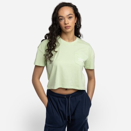 Crop Tops Umbro Diamond Crop Tee Mujer Verdes Claro Blancos | MX-77528