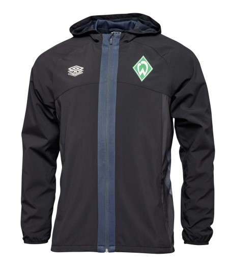 Chaquetas De Fútbol Umbro Werder Bremen 22/23 Shower Jacket Negros Verdes Azul Marino | MX-10799