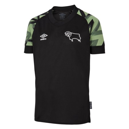 Camisetas De Fútbol Umbro Derby County 22/23 Away Jersey Junior Negros Verdes | MX-69522