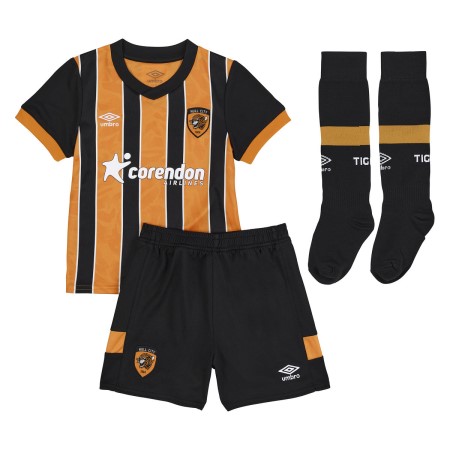 Camisetas De Fútbol Umbro Hull City 22/23 Home Infant Kit Negros Amarillos | MX-29014