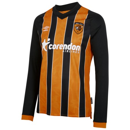 Camisetas De Fútbol Umbro Hull City 22/23 Home Jersey LS Negros Amarillos | MX-60513