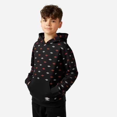Sudaderas Con Capucha Umbro All Over Print Hoodie Niños Negros | MX-44014