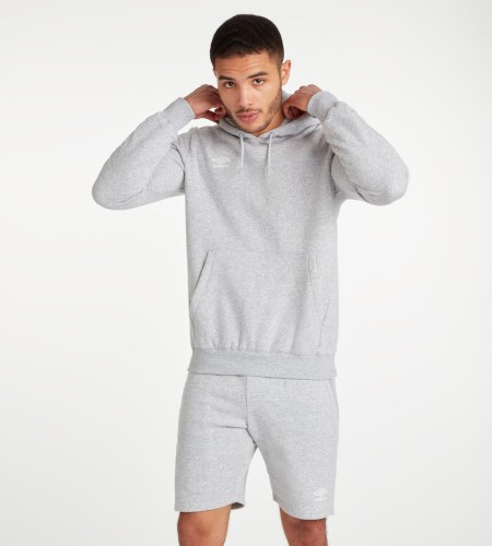 Sudaderas Con Capucha Umbro Club Leisure Hoody Hombre Grises Blancos | MX-14749