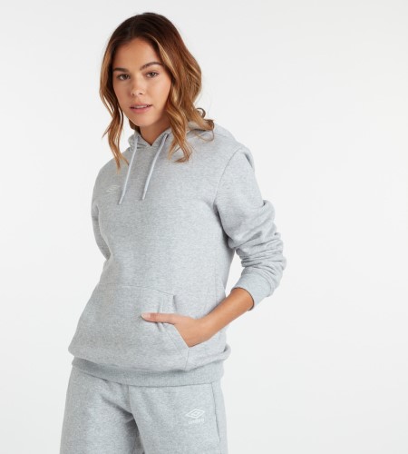 Sudaderas Con Capucha Umbro Club Leisure Hoody Mujer Grises Blancos | MX-19573