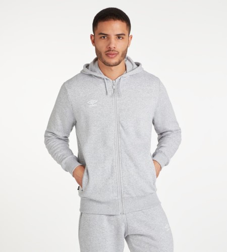 Sudaderas Con Capucha Umbro Club Leisure ZT Hoodie Hombre Grises Blancos | MX-42753