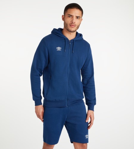 Sudaderas Con Capucha Umbro Club Leisure ZT Hoodie Hombre Azul Marino Blancos | MX-50241