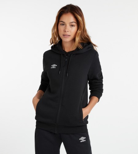 Sudaderas Con Capucha Umbro Club Leisure ZT Hoodie Mujer Negros Blancos | MX-14375