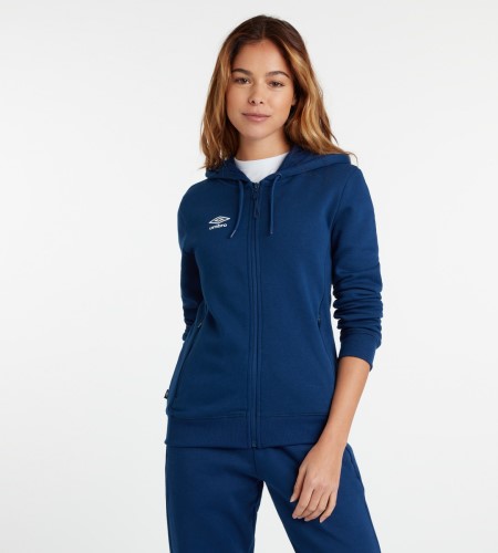Sudaderas Con Capucha Umbro Club Leisure ZT Hoodie Mujer Azul Marino Blancos | MX-45842