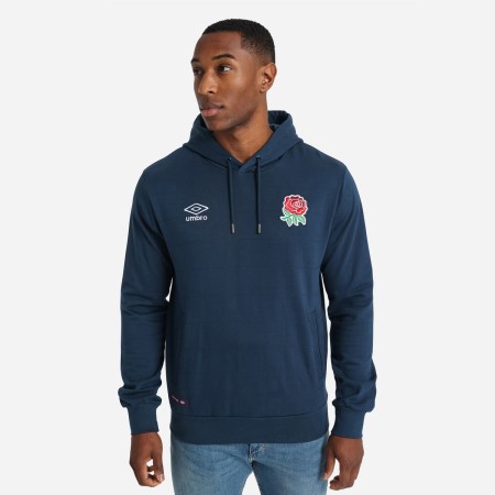 Sudaderas Con Capucha Umbro England Rugby Classic Acolchado Hoodie Azul Marino | MX-81901