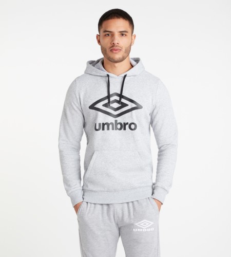Sudaderas Con Capucha Umbro Large Logo Hoodie Hombre Grises Negros | MX-35224