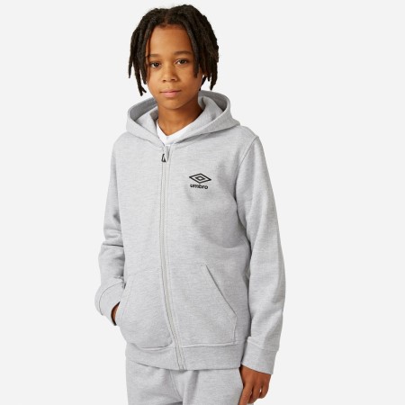 Sudaderas Con Capucha Umbro Zip Through Hoodie Niños Grises | MX-94098