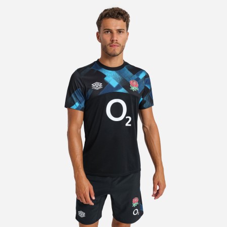 Jersey Umbro England Rugby 22/23 Warm Up Jersey Negros Azules | MX-07565