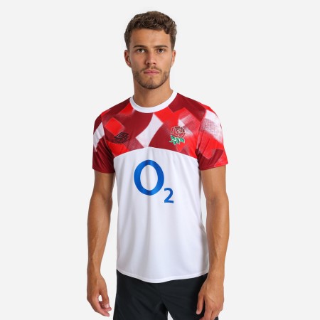 Jersey Umbro England Rugby 22/23 Warm Up Jersey Blancos Rojos | MX-28729