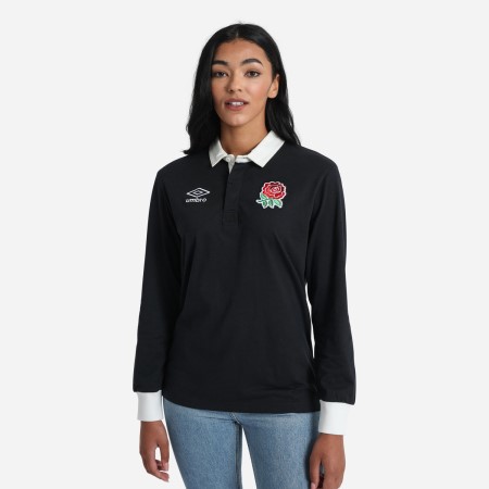 Jersey Umbro England Rugby Jersey Negros Blancos | MX-07040