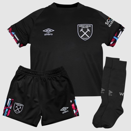 Jersey Umbro West Ham Utd 22/23 Away Infant Kit Negros | MX-15007