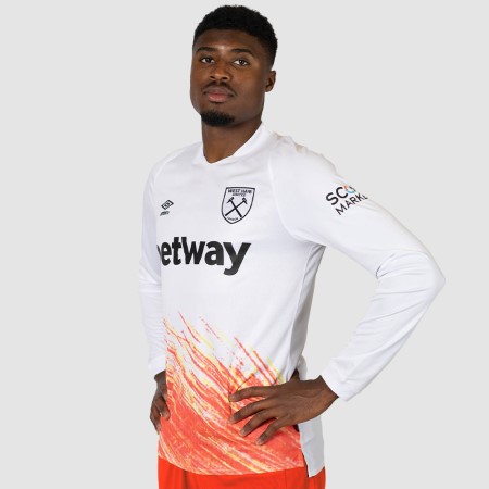 Jersey Umbro West Ham Utd 22/23 Third Jersey LS Blancos Naranjas | MX-88576