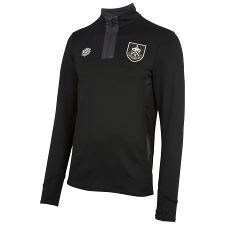 Camisetas De Manga Larga Umbro Burnley FC 22/23 Quarter Zip Top Negros | MX-97329