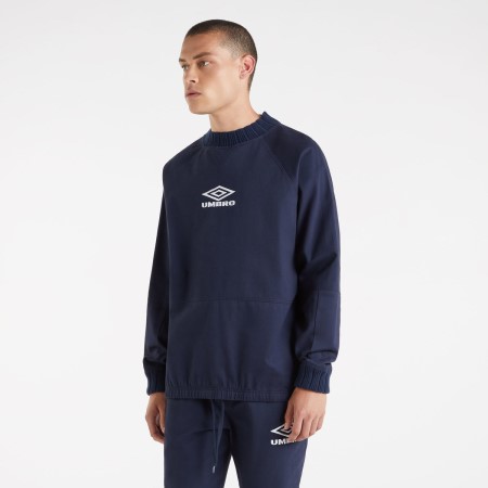 Camisetas De Manga Larga Umbro Drill Sweat Top Hombre Azul Marino Oscuro Azul Marino Oscuro | MX-17518
