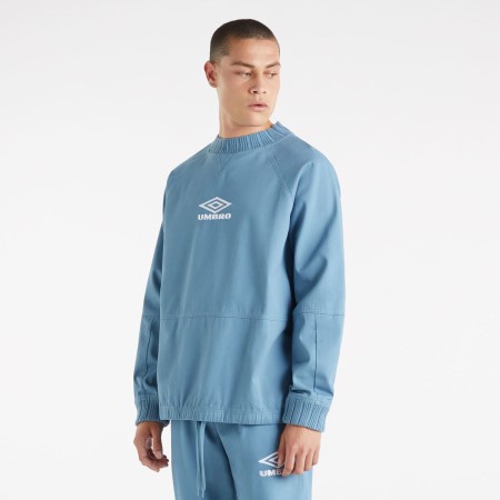 Camisetas De Manga Larga Umbro Drill Sweat Top Hombre Azules Azules | MX-61569