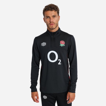 Camisetas De Manga Larga Umbro England Rugby 22/23 Mid Layer Top Negros Rojos Morados Oscuro | MX-51997