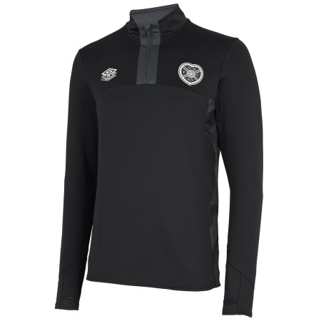 Camisetas De Manga Larga Umbro Heart Of Midlothian F.c. 22/23 Quarter Zip Top Junior Negros | MX-32230