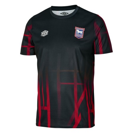 Camisetas De Manga Larga Umbro Ipswich Town 22/23 Warm Up Jersey Junior Negros Rojos | MX-20037