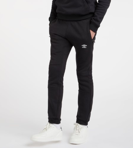 Pantalones Umbro Club Leisure Jogpant Junior Niños Negros Blancos | MX-82850