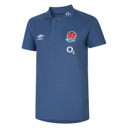 Camisa Polo Umbro England Rugby 22/23 CVC Polo Junior Azules | MX-09990