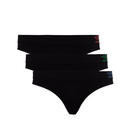 Ropa Interior Umbro Beth Seamless Tanga (3 Pack) Mujer Negros | MX-76120