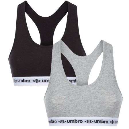Ropa Interior Umbro Core Bra 2-pack Mujer Negros Grises | MX-80030