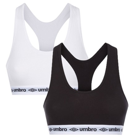 Ropa Interior Umbro Core Bra 2-pack Mujer Negros Blancos | MX-95774