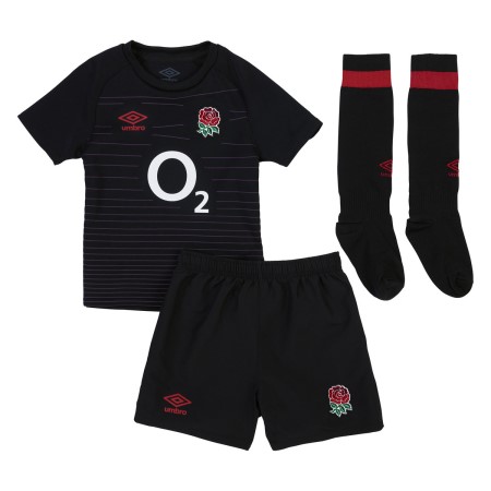 Rugby Umbro England Rugby 22/23 Alternate Infant Kit Negros Rojos | MX-73171